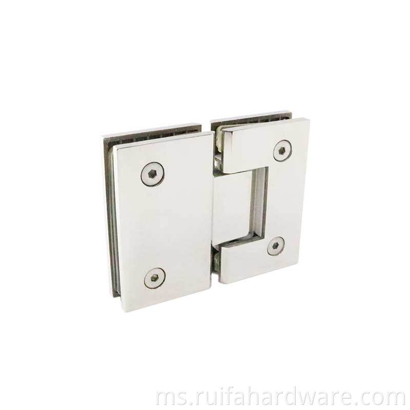 Engsel pintu mandi kaca keluli tahan karat (6) Stainless Steel Glass Shower Door Hinges (6)